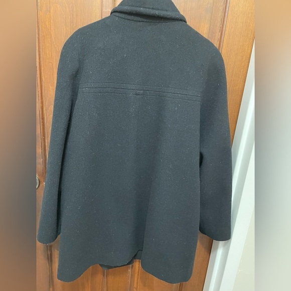 London Fog Women's Black wool coat size 16 Petite - Picture 2 of 8